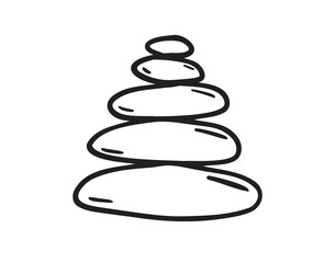 Stacked stones for balance meditation and calmness