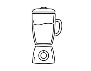 Blender doodle hand drawn icon. Outline line drawing clipart symbol
