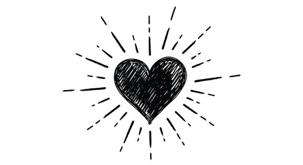 The radiance of a loving heart shining forth with gentle rays of hope and warmth