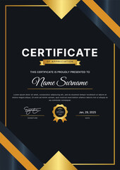 Certificate Vertical Template Design