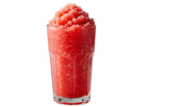 Refreshing slushy drink isolated on transparent background