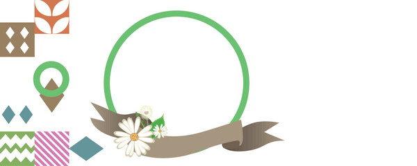 Mug abstract design template printing with blank frame photo graphic