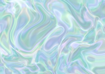 マーブル ホログラム シルク テクスチャ 水色