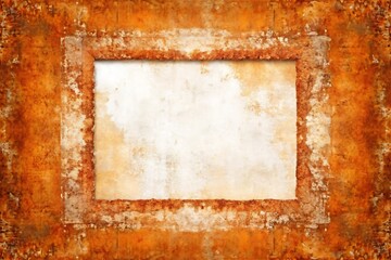 Rustic vintage paper texture with ornate distressed border and faded center square