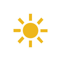 Simple Yellow Sun Icon
