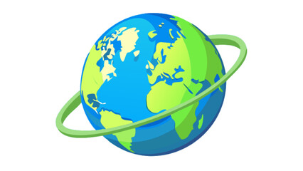 Fototapeta premium Globe earth world map geography continents oceans illustration vector graphic design resource