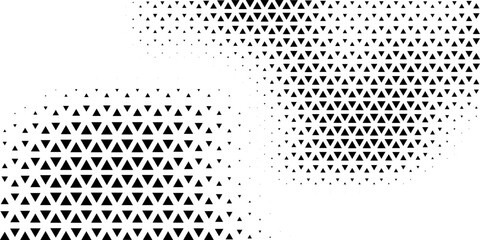 Triangular geometric pattern. Black white triangle background .