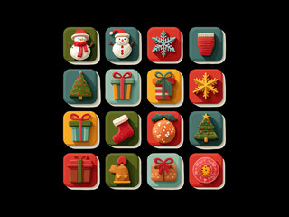 Merry christmas icon illustration vector