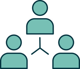 Collaboration Business Icons Color illustration