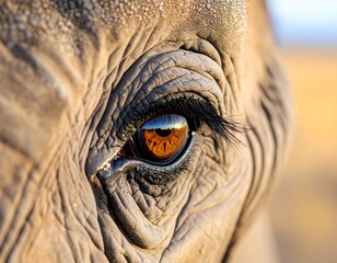 elephant eye close up