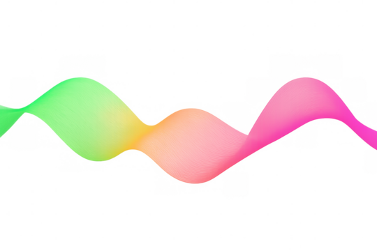 Gradient wave flowing with vibrant colors, generating dynamic abstract design on transparent backdrop, representing contemporary artistic expression - Powered by Adobe