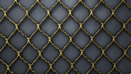 Gold net pattern on dark gray background