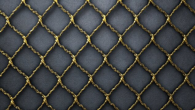 Gold net pattern on dark gray background