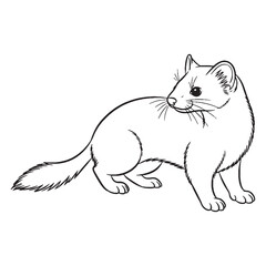 Tube-shaped Ermine Untamed Spirit Vision - Ermine vector - Ermine Line art - Ermine Drawing - Vector Lineart of Ermine - ermine logo - ermine outline

