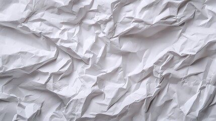 Obraz premium crumpled paper texture in white, minimalist wallpaper