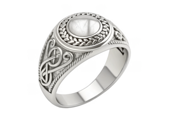 real-silver-ring on a isolated transparent background