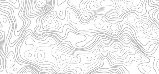 Topographic map background geographic line map with elevation assignments. Modern design with White background with topographic wavy pattern design.paper texture Imitation of a geographical map shades