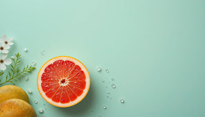 Grapefruit Orange Juice Fresh Citrus Drink Vitamin C Healthy Beverage Breakfast Detox Refreshment Natural Tropical Liquid Fruit Juicing Glass Cold Bright Colorful Organic Wellness Concept