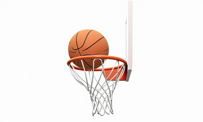 Basketball Goes Through Hoop