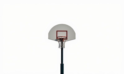 Basketball Hoop on White Background