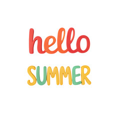 Hello Summer Typography