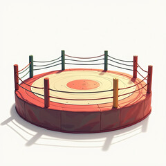 Empty Boxing Ring Stage