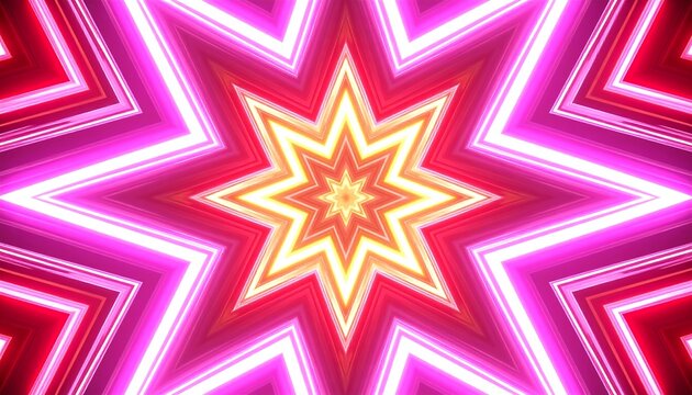 Abstract neon starburst pattern