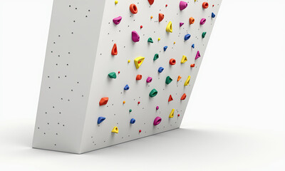 Indoor Climbing Wall with Colorful Holds