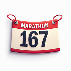 Marathon Runner Bib Number 167