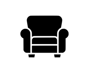 Silhouette of an elegant armchair