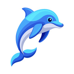 Fototapeta premium Dolphin isolated on white background