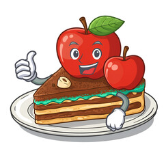 Fresh apple and other healthy fruits arranged on wooden cutting board