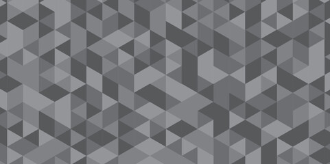 Modern triangle mosaic gray Background. Overlap random vector element. Business polygonal texture. Abstract low polygon Geometric banner wall background. Seamless Abstract polygon.	