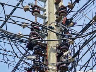 high voltage electric transmission lines. high voltage line