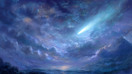 Cosmic energy manifesting as a giant comet in the sky