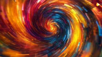 Vibrant data grid swirling into intelligent AI patterns