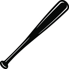 Simple Black and White Baseball Bat Illustration Ideal for Sports Graphics and Design Projects Perfect for Team Logos and Baseball Themed Art Clean and Versatile
