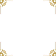 Mandala floral frame and border gold ornament graphic