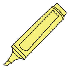 Outline Of A Highlighter Pen