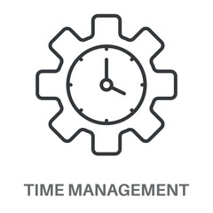 Simple Time Management Design Icon, Simple Style Design Inspiration For Any Logos Interface And Purpose
