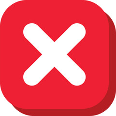 Obraz premium Red cross mark icon. Bold red cross symbols. Medical and emergency icons. wrong buttons. incorrect vote choice symbol 