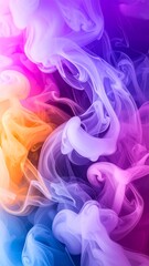 Fototapeta premium Vibrant abstract smoke swirls