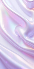 Obraz premium Abstract holographic flowing liquid texture in pastel pink, violet, and mint colors with fluid curves, light reflection, and dreamy gradients for luxury branding and modern design themes