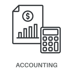 Simple Accounting Design Icon, Simple Style Design Inspiration For Any Logos Interface And Purpose