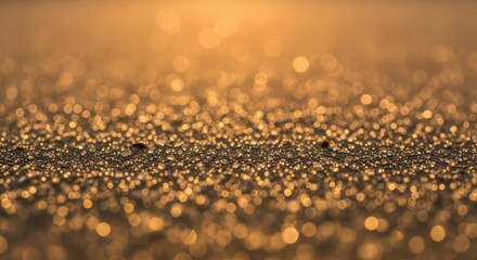 Golden Glittering Sand with Sparkling Bokeh Effect for Luxury and Celebration Themes