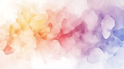Fototapeta premium A Soft Watercolor Painting of Gentle Pastel Color Strokes