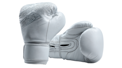 Boxing gloves on a white isolate background, symbolizing strength and competition.