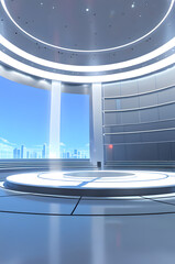 Obraz premium Creative neon venue, & stage desing