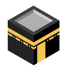 Isometric view of Kaaba, a symbol of Islam, perfect for spiritual and travel content