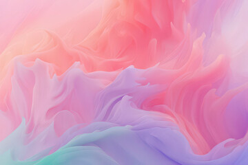 Fototapeta premium A vibrant and fluid abstract background with pastel-colored ink clouds swirling in a dreamy, ethereal motion.